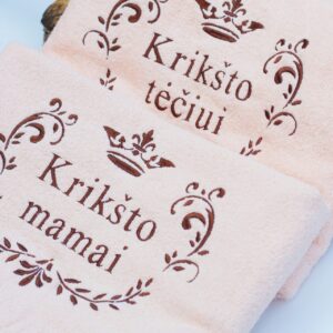 Towels set  ,,Kriksto mamai ir Kriksto teciui,,
