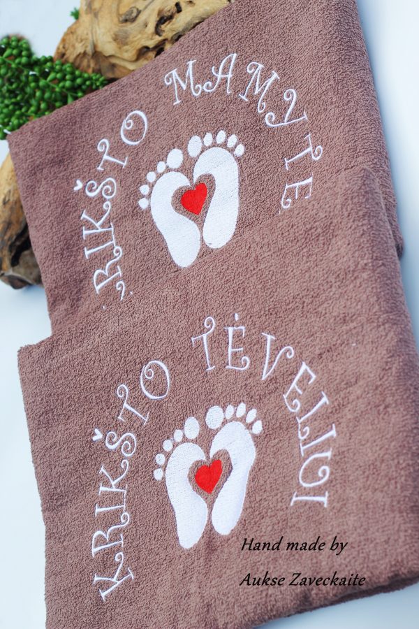 Towels set  ,,Kriksto Teveliui ir Kriksto mamytei,,