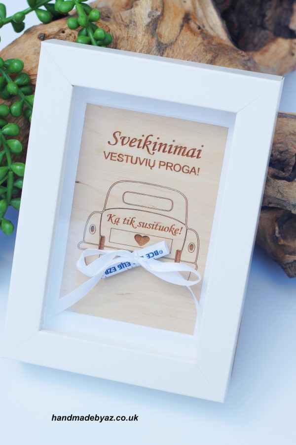 Money frame ,, Sveikinimai vestuviu proga...,,