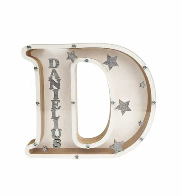 Colored Letter Personalised Name Money Box 20cm. - Image 14