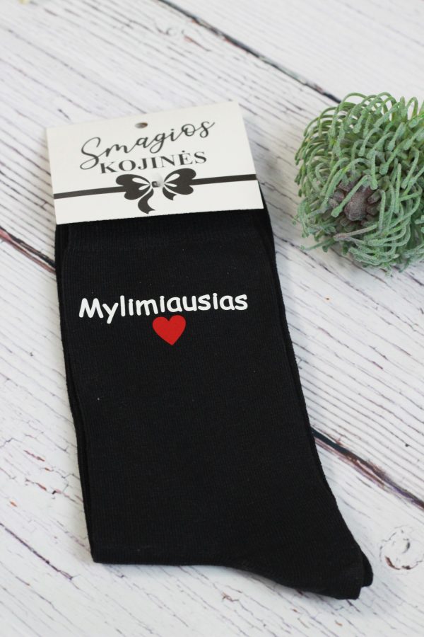 Printed Sock for Men ,,Mylimiausias,,