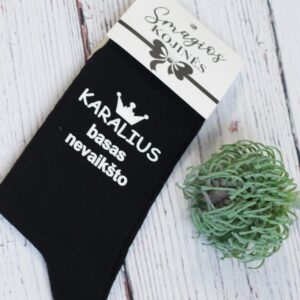 Printed Sock for Men ,,Karalius basas nevaiksto,,