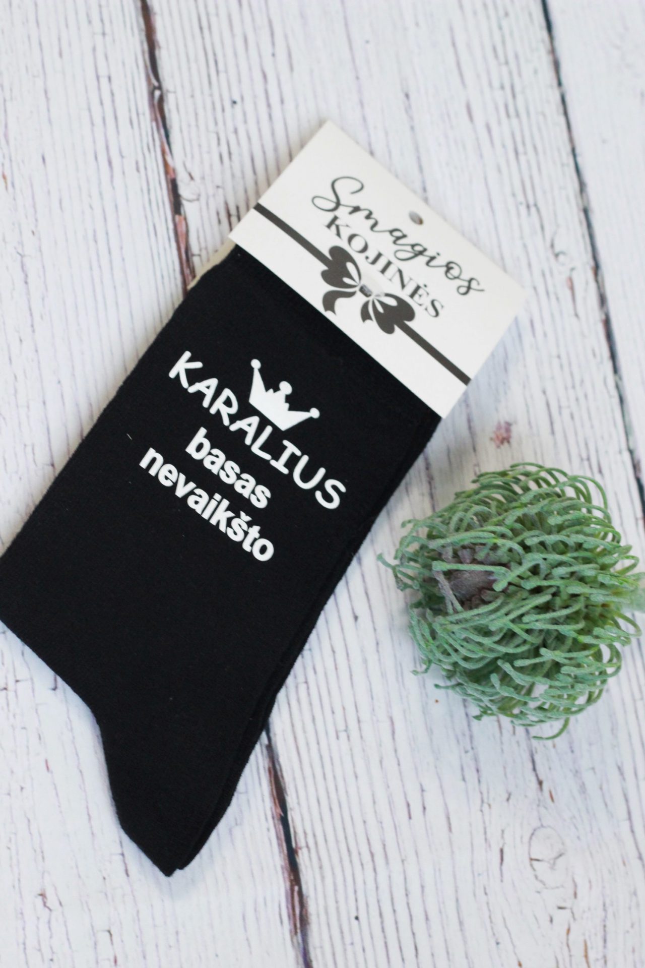 Printed Sock for Men ,,Karalius basas nevaiksto,,