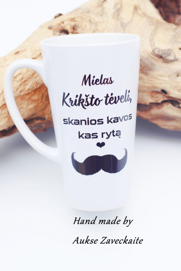 Tall Latte Cup ,,Mielas Kriksto Teveli,,