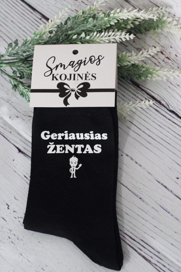 Printed Sock for Men ,,Geriausias zentas,,