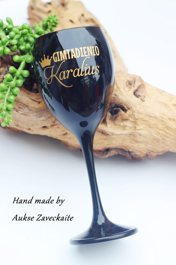 Wine Glass set  ,,Gimtadienio karalius,,
