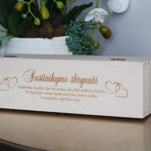 Wooden  Wine Box ,,Susitaikymo skrynute,,