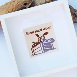 Personalised Piggy bank-frame ,,Farm next door,,