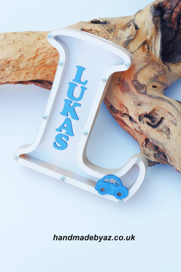Colored Letter Personalised Name Money Box 30cm. - Image 3