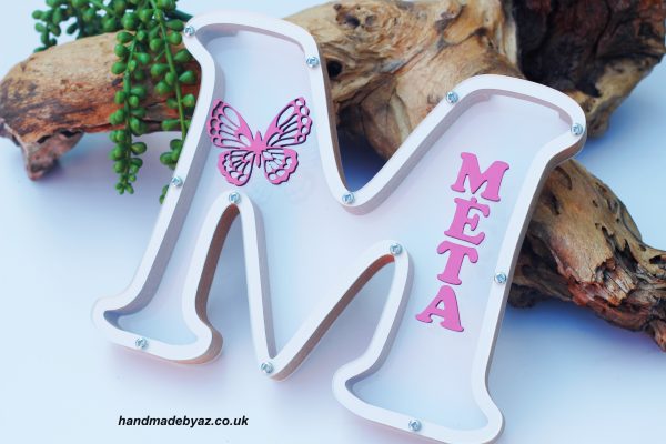 Colored Letter Personalised Name Money Box 30cm.