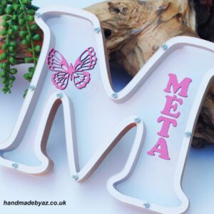 Colored Letter Personalised Name Money Box 20cm.