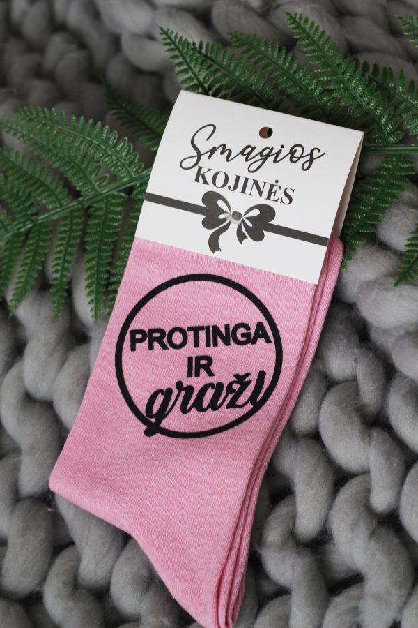 Printed Sock for Women ,,Protinga ir grazi,,