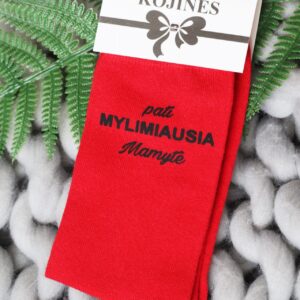 Printed Sock for Women ,,Pati Mylimiausia Mamyte,,