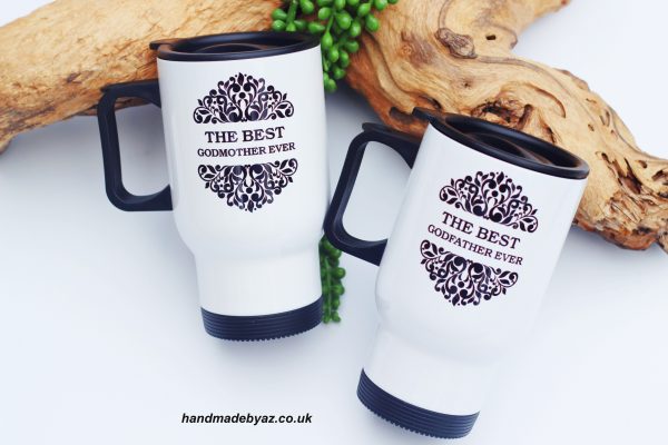 Thermal cups set  ,,The best Godmother & Godfather Ever,,