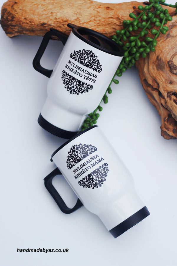 Thermal cups set  ,,Mylimiausia Kriksto Mama & Mylimiausias Kriksto Tetis,,