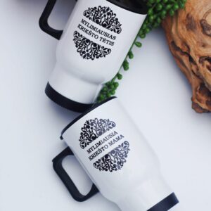 Thermal cups set  ,,Mylimiausia Kriksto Mama & Mylimiausias Kriksto Tetis,,
