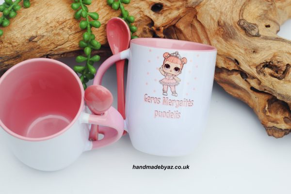 Cup with Spoon ,,Geros mergaites puodelis,,