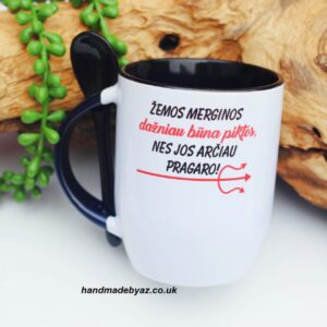 Cup with Spoon ,Zemos merginos daznai buna piktos...,,