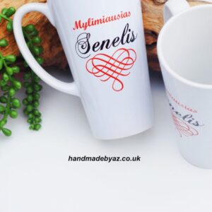 Tall Latte Cup ,,Mylimiausias senelis,,