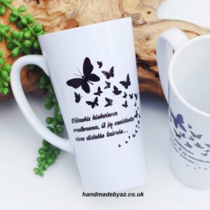 Tall Latte Cup ,,Dziaukis kiekviena smulkmena..,,