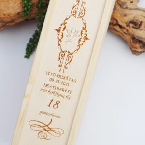 Personalised Wooden  Wine Box ,,Tito Krikstas,,