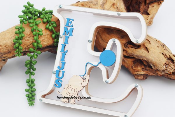 Colored Letter Personalised Name Money Box 30cm. - Image 7