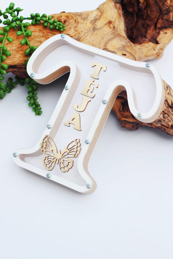 Colored Letter Personalised Name Money Box 30cm. - Image 8
