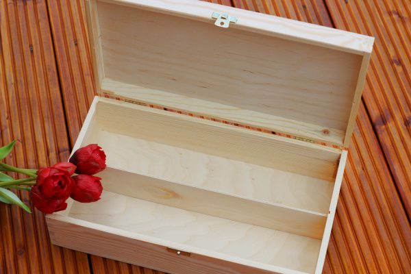 Double Wooden  Wine Box ,,Aciu,kad liudijote uz musu meile,, - Image 2