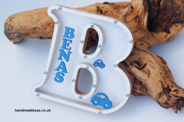 Colored Letter Personalised Name Money Box 30cm. - Image 11