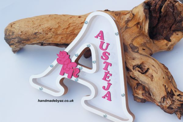Colored Letter Personalised Name Money Box 30cm. - Image 13