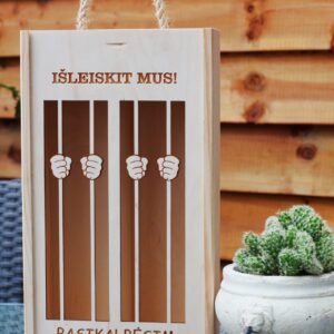 Double Wooden  Wine Box ,,Isleiskit mus,,