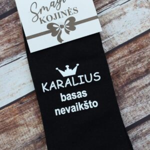 Printed Sock for Men ,,Karalius basas nevaiksto,,