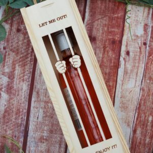 Wooden  Wine Box ,,Let me out!,,