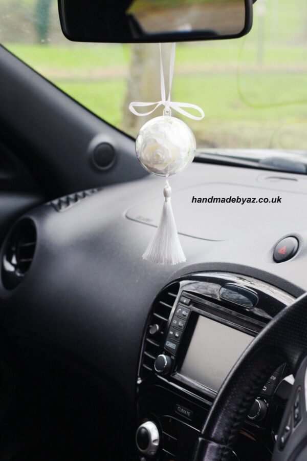Car Accessories,Preserved Rose White - Image 2