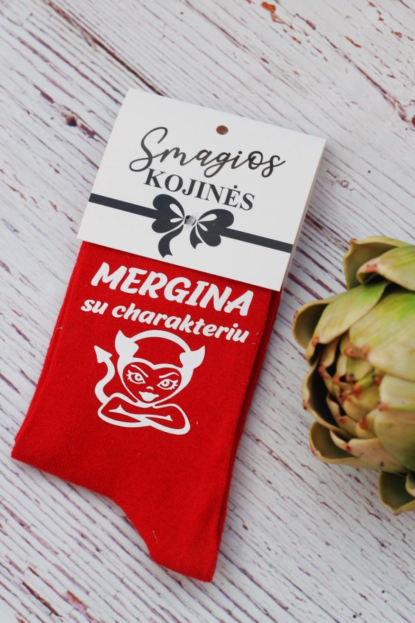 Printed Sock for Women ,,Mergina su charakteriu,,