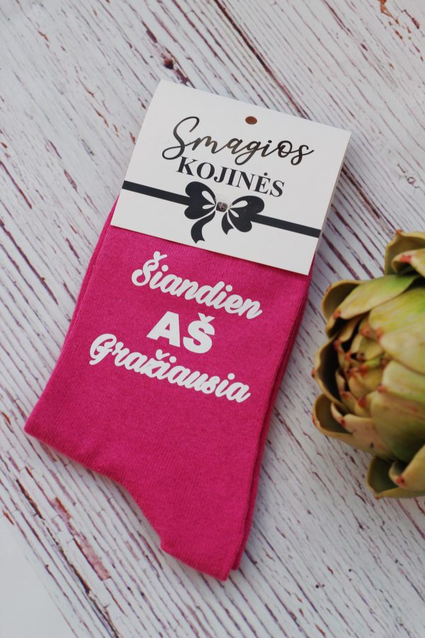 Printed Sock for Women ,,Siandien as graziausia,,