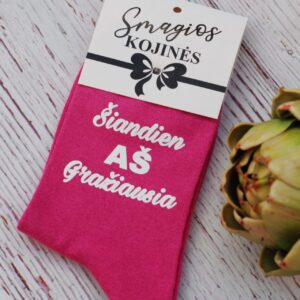Printed Sock for Women ,,Siandien as graziausia,,