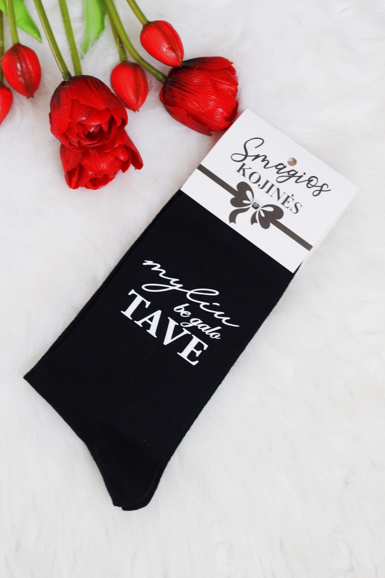 Printed Sock for Men ,,Myliu be galo Tave,,