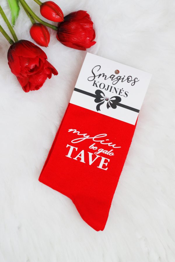 Printed Sock for Women ,,Myliu be galo Tave,,