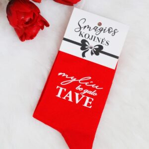 Printed Sock for Women ,,Myliu be galo Tave,,
