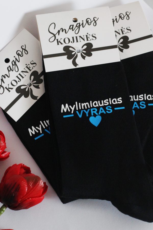Printed Sock for Men ,,Mylimiausias vyras,,