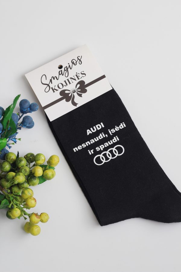 Printed Sock for Men ,,Audi nesnaudi,isedi ir spaudi..,,