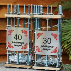 Personalised Metal Bottle Cage ,,30 Jubiliejaus proga,,