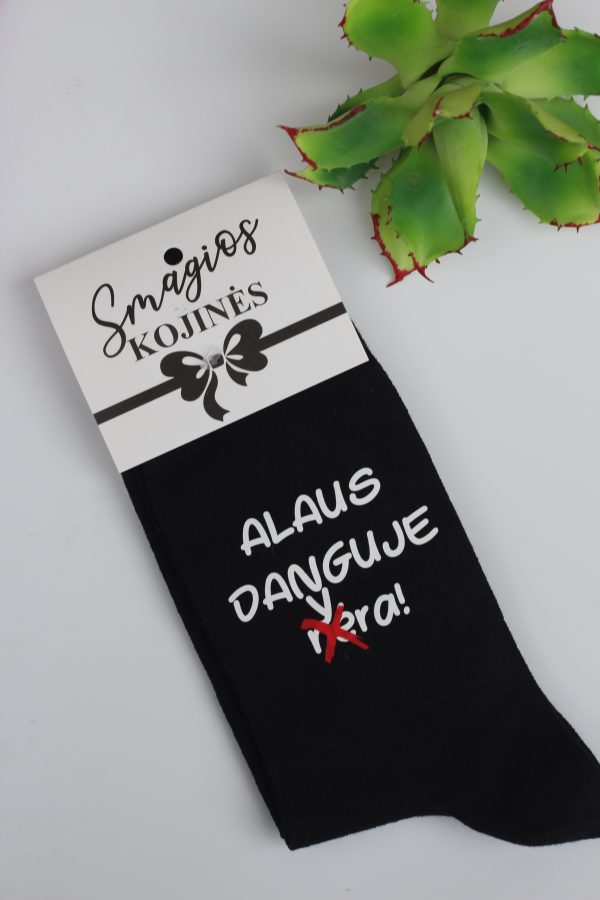 Printed Sock for Men ,,Alaus danguje yra,,