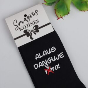 Printed Sock for Men ,,Alaus danguje yra,,