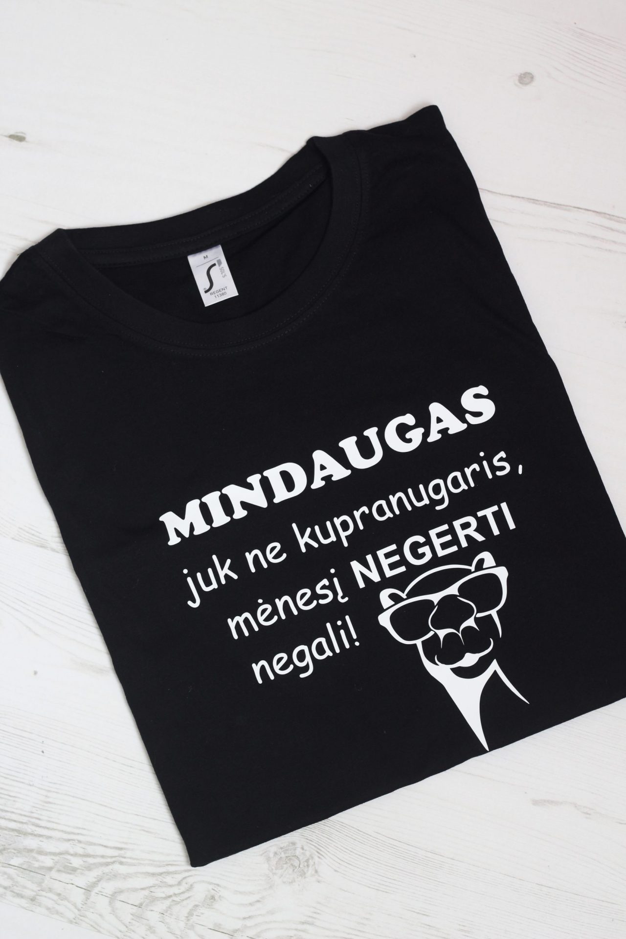 Personalised Printed T-shirt for Men ,,Mindaugas juk ne kupranugaris...,,