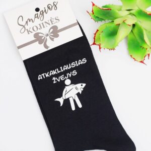 Printed Sock for Men ,,Atkakliausias zvejys,,