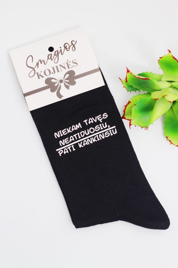 Printed Sock for Men ,,Niekam Taves neatiduosiu,,