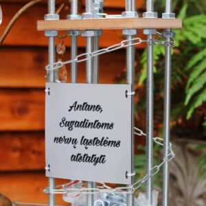 Personalised Metal Bottle Cage,,Antano Sugadintoms nervu lastelems atstatyti...,,