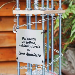Personalised Metal Bottle Cage,,Del vaistu vartojimo...,,